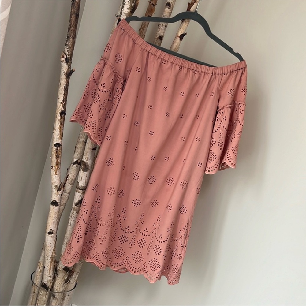 Madwell Off-Shoulder Eyelet Dress